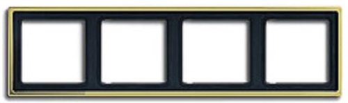 Рамка универсальная Jung LS990 metal 4-м. золото фото Рамка универсальная Jung LS990 metal 4-м. золото картинка